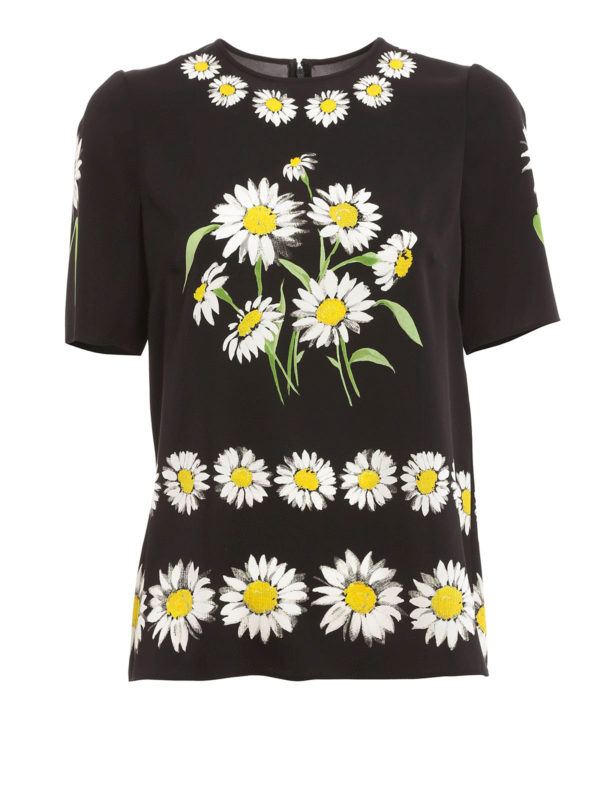 DOLCE & GABBANA: blouses - Daisy silk blouse