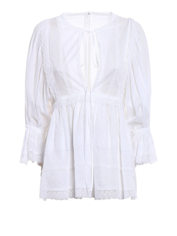 DOLCE & GABBANA: Blusen - Bluse - Weiß