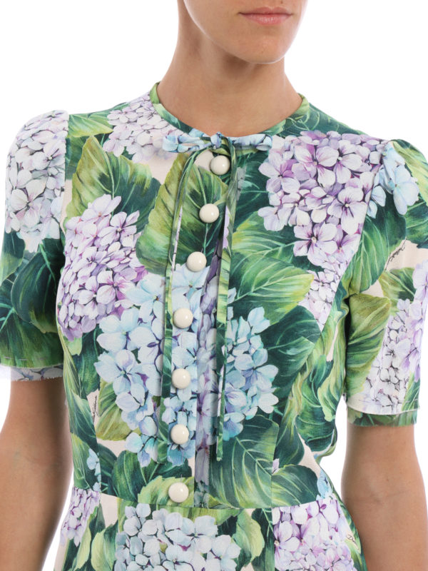 DOLCE & GABBANA buy online Hydrangea print cady dress