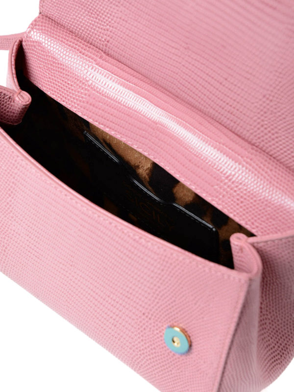 DOLCE & GABBANA buy online Sicily iguana print pink small bag