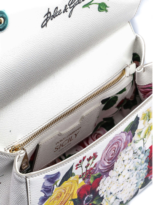 Bowling bags Dolce & Gabbana - Sicily medium floral print leather bag -  BB6002AZ533HAX46