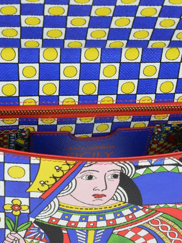 DOLCE & GABBANA buy online Borsa Sicily M con carte da gioco