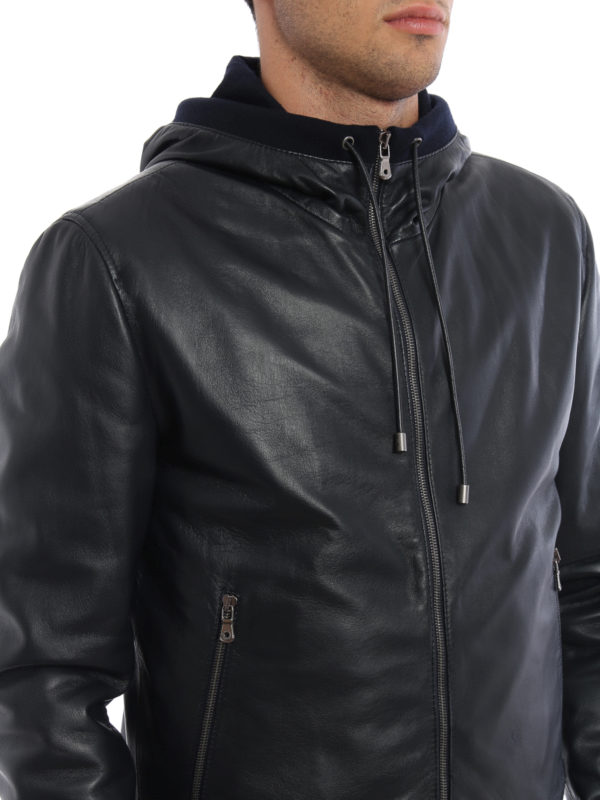 DOLCE & GABBANA buy online Lederjacke - Einfarbig