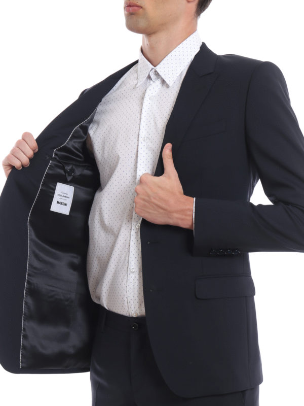 DOLCE & GABBANA buy online Virgin wool dark blue formal suit