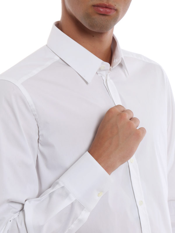DOLCE & GABBANA buy online Camicia bianca in cotone tecnico stretch