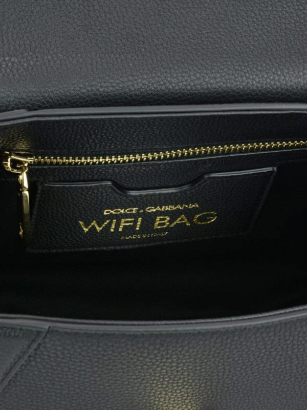 DOLCE & GABBANA buy online Wifi black grainy leather bag