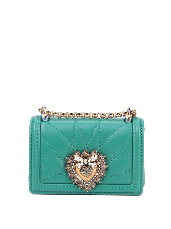 DOLCE & GABBANA: cross body bags - Devotion micro leather bag