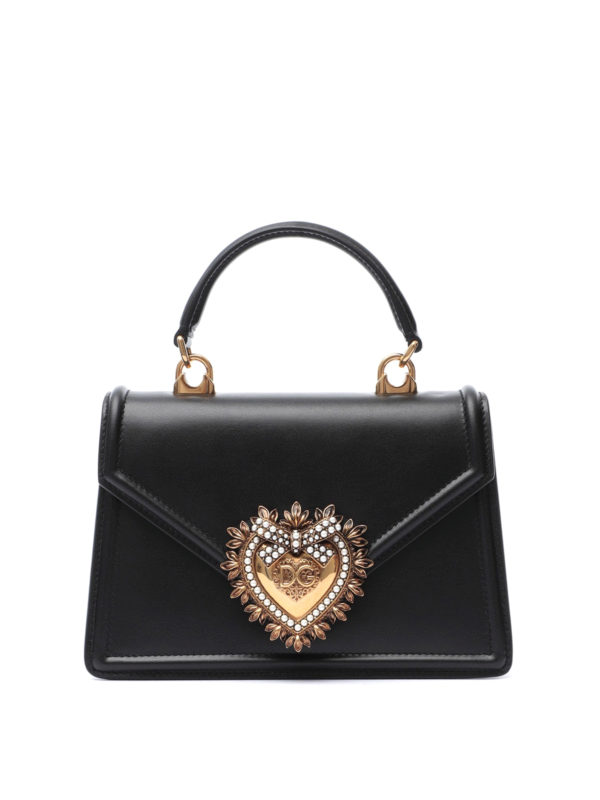 DOLCE & GABBANA: cross body bags - Devotion small leather handbag