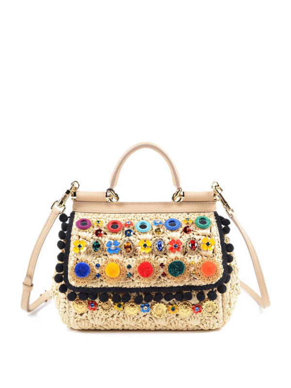 Dolce and 2025 gabbana raffia bag