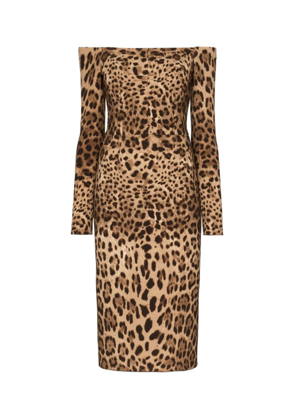 DOLCE & GABBANA: Knielange Kleider - Knielanges Kleid - Gemustert