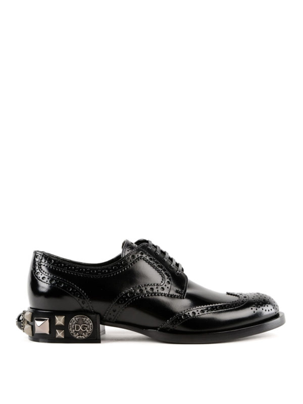 DOLCE & GABBANA: lace-ups shoes - Studden heel brogue shoes