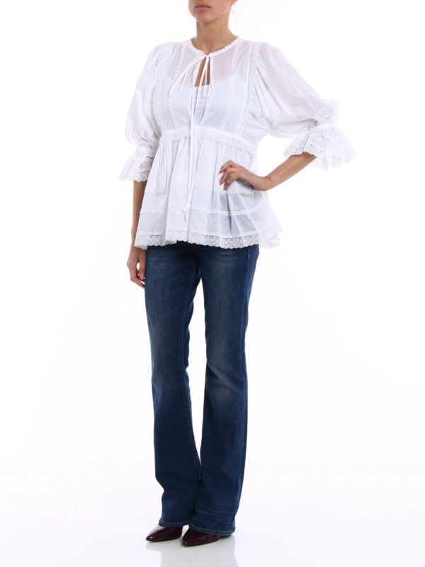 DOLCE & GABBANA: Blusen online - Bluse - Weiß