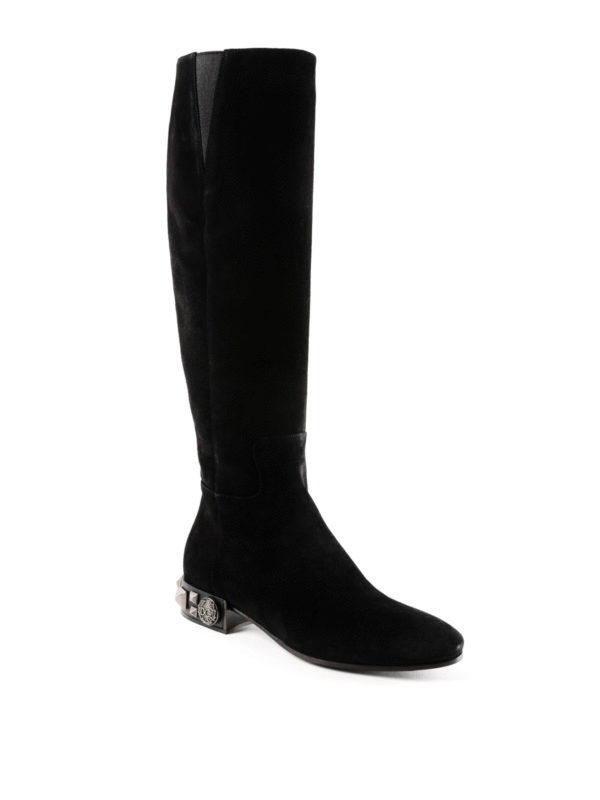 DOLCE & GABBANA: boots online - Studded heel suede boots