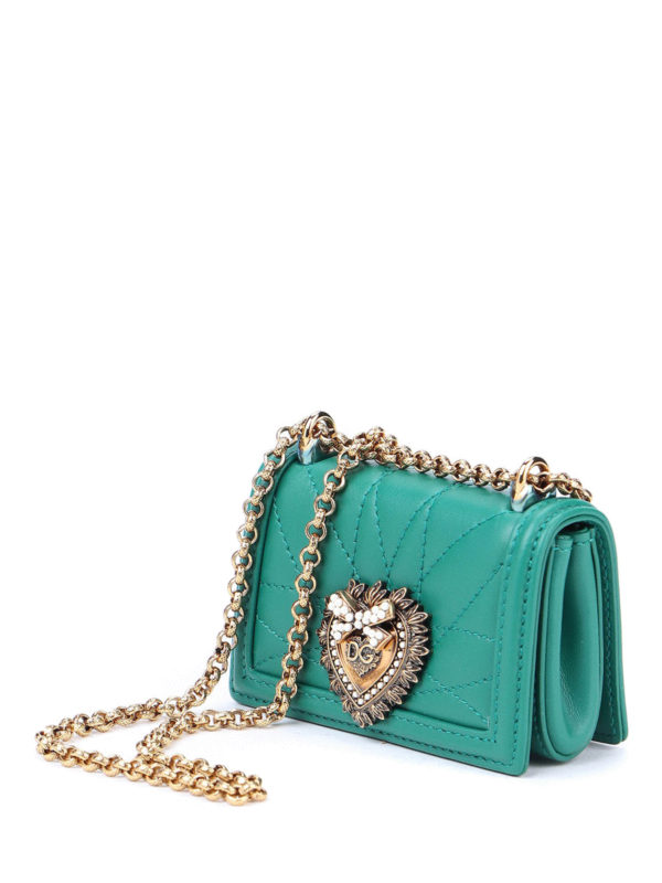 DOLCE & GABBANA: cross body bags online - Devotion micro leather bag