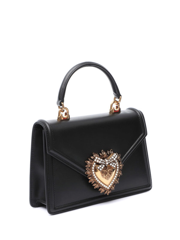 DOLCE & GABBANA: cross body bags online - Devotion small leather handbag