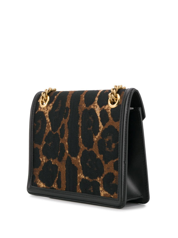 DOLCE & GABBANA: cross body bags online - Leopard print Devotion medium bag