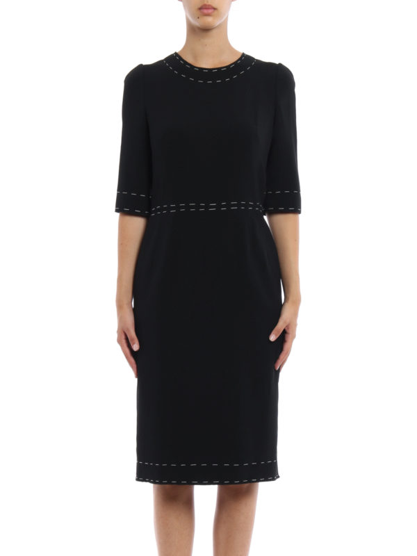 DOLCE & GABBANA: Knielange Kleider online - Knielanges Kleid - Einfarbig