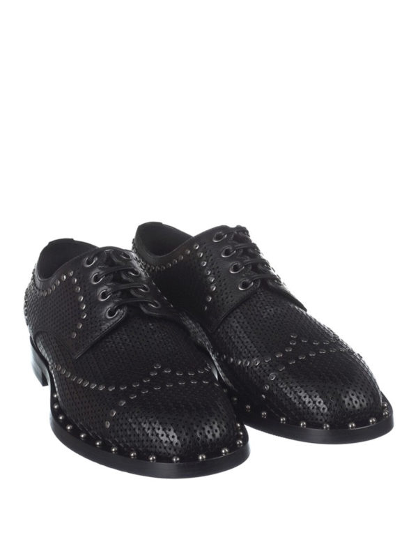 DOLCE & GABBANA: lace-ups shoes online - Marsala leather derby shoes