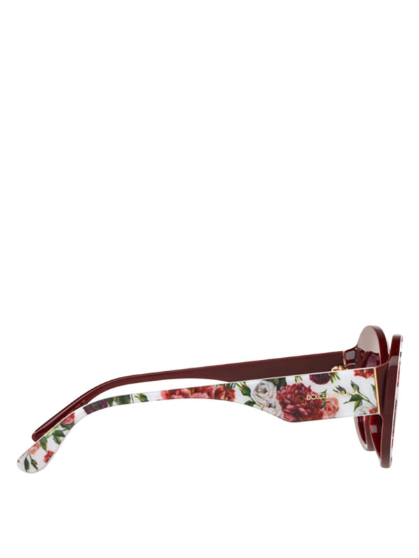 DOLCE & GABBANA: sunglasses online - Floral printed acetate oval sunglasses