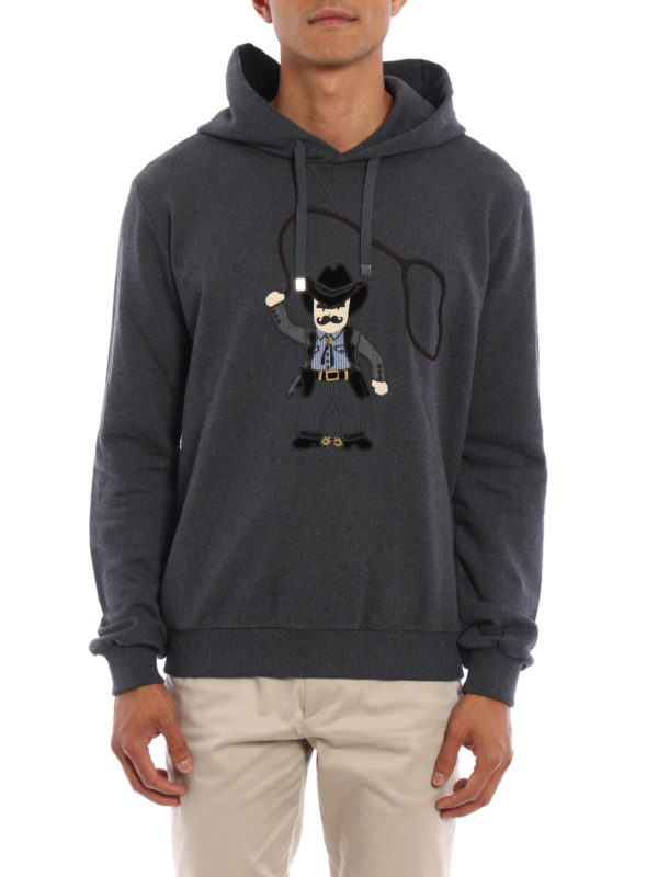 DOLCE & GABBANA: Sweatshirts & Sweaters online - Cowboy patch hoodie