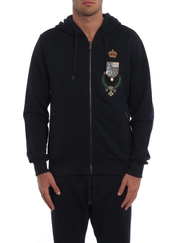 DOLCE & GABBANA: Felpe e maglie online - Felpa con zip, cappuccio e patch