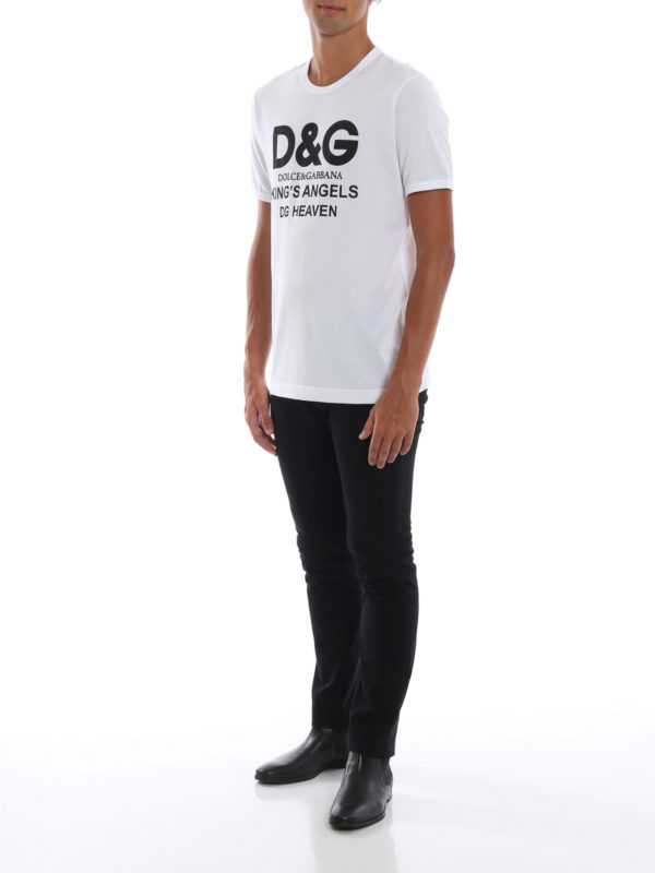 Dolce & Gabbana DG Heaven white cotton T-shirt|G8IV0TFU7EQW0800
