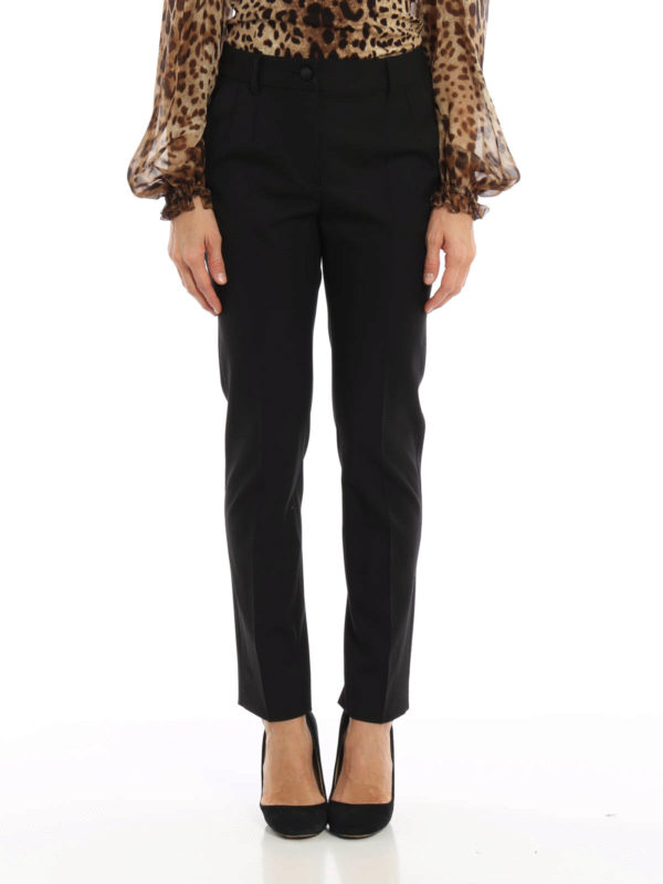 DOLCE & GABBANA: Tailored & Formal trousers online - Wool and silk tailored trousers