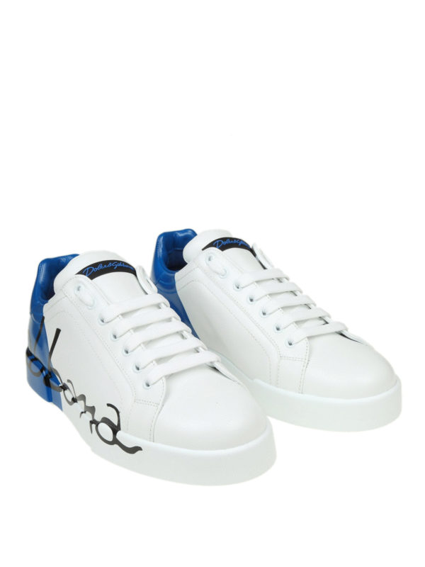 Blue and white shop dolce and gabbana sneakers