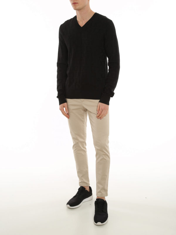 DOLCE & GABBANA: v necks online - Silk jumper