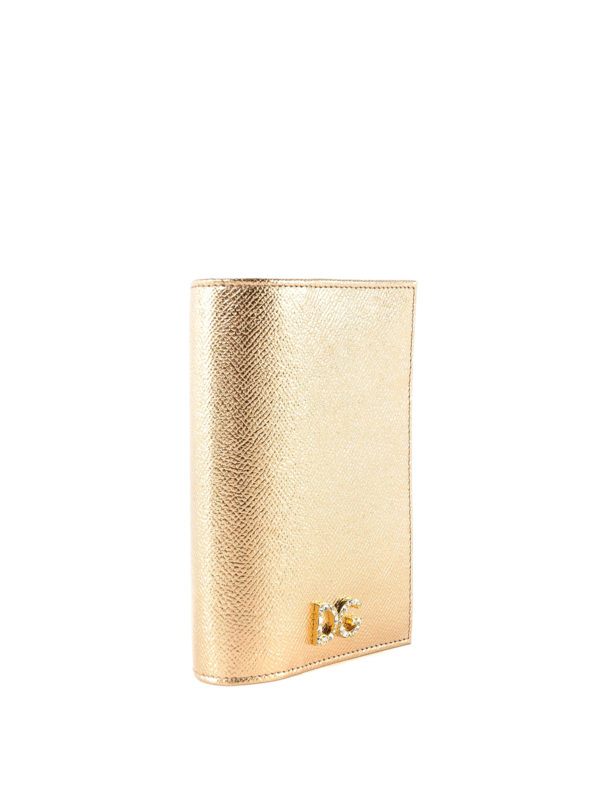 DOLCE & GABBANA: wallets & purses online - Laminated Dauphine leather passport case