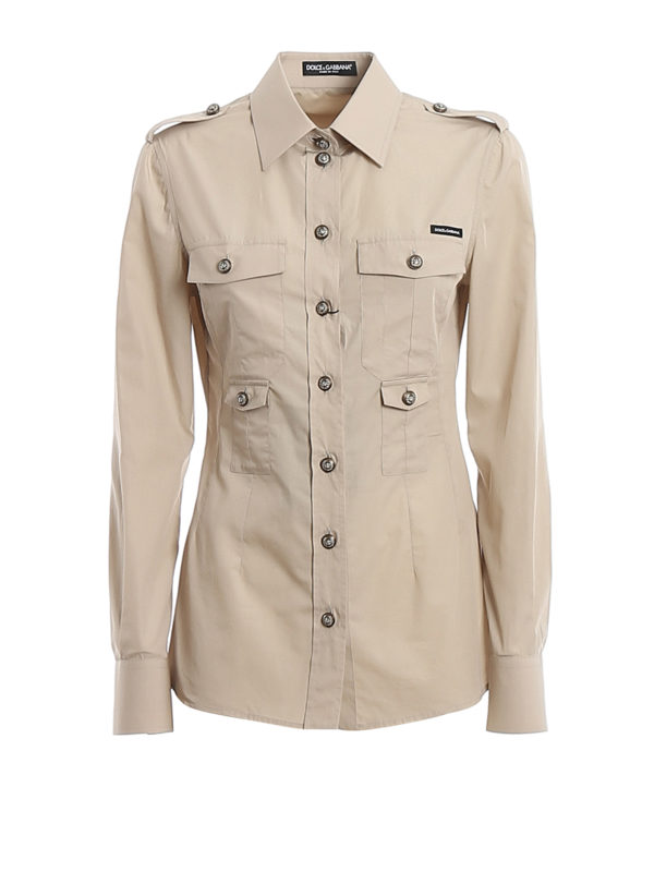 DOLCE & GABBANA: shirts - Poplin Safari shirt