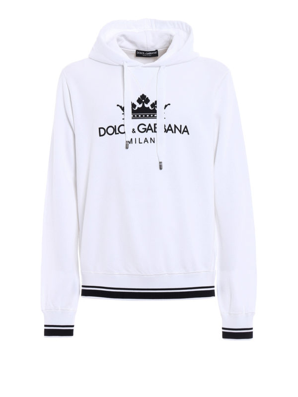 Dolce & Gabbana DG Crown print cotton hoodie|G9KJ2THU7ALW0800