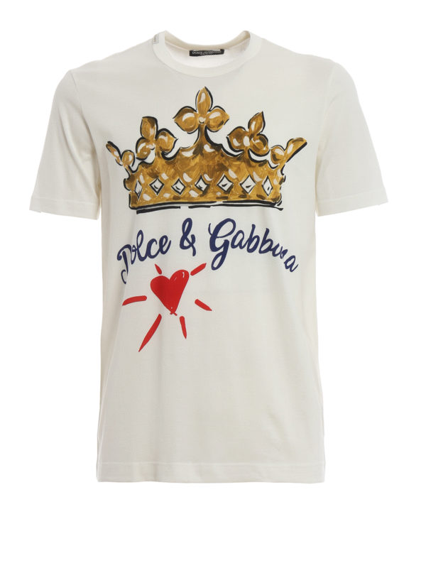 DOLCE & GABBANA: t-shirts - Dolce & Gabbana crown print Tee