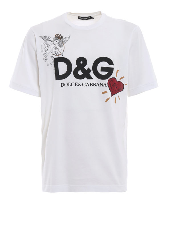 Dolce & Gabbana Playful Cupid print cotton T-shirt|G8JF6TG7OYOW0800