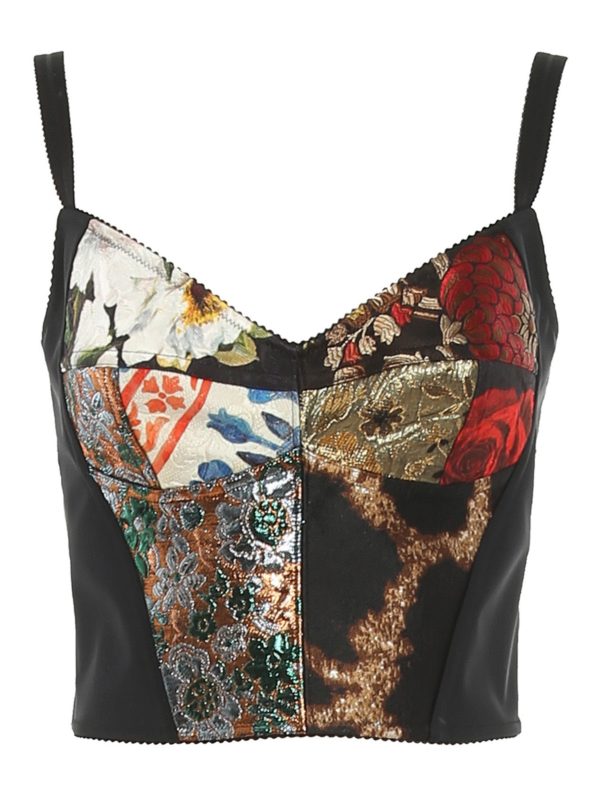 DOLCE & GABBANA: Top e canotte - Corpetto multitessuto
