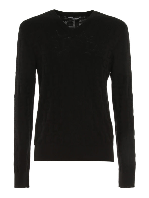 DOLCE & GABBANA: v necks - Silk jumper