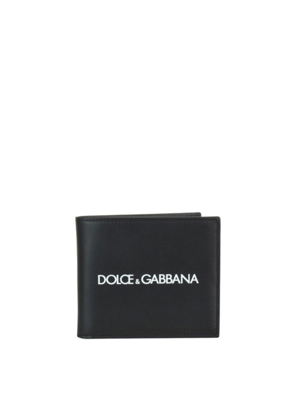 DOLCE & GABBANA: wallets & purses - Logo print leather wallet