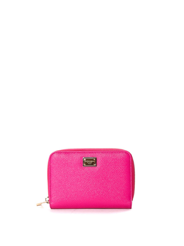 Dolce & Gabbana Dauphine Compact Wallet In Pink