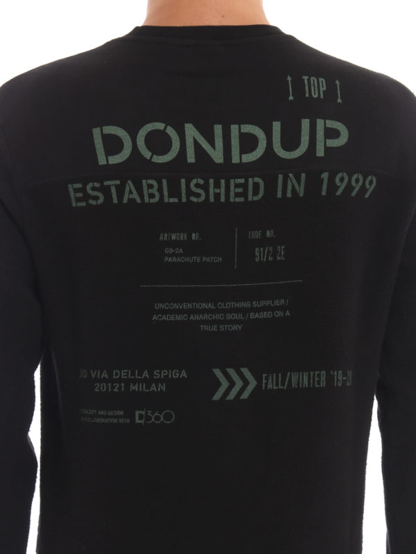 DONDUP buy online Black cotton inside-out sweatshirt