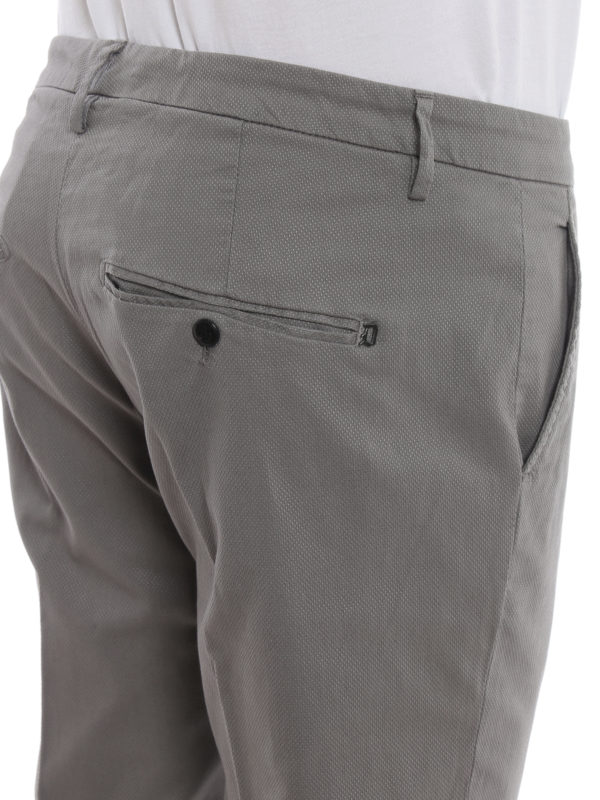 DONDUP buy online Gaubert grey cotton blend chino trousers
