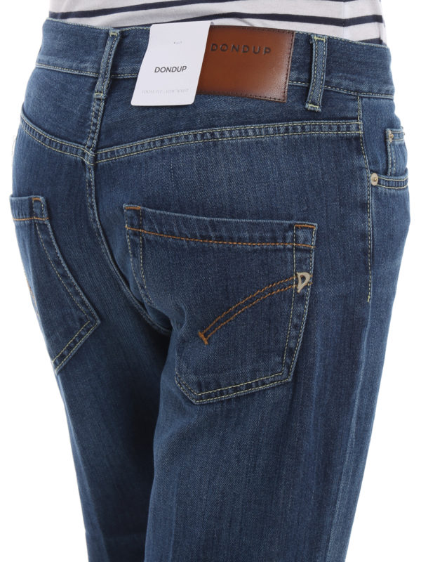 Dondup Cropped Jeans DONDUP: Cropped Jeans In Washed Denim Blue