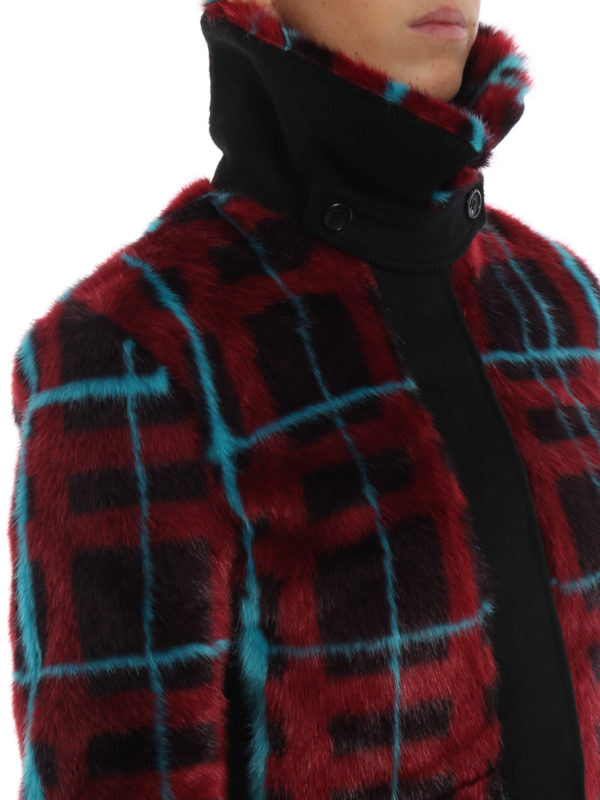 DONDUP buy online Patterned eco fur jacket