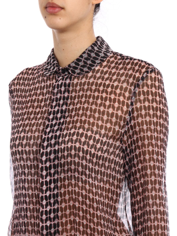 DONDUP buy online Sheer patterned silk shirt