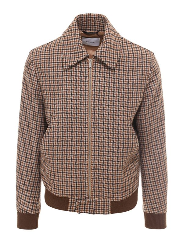 DONDUP: casual jackets - Houndstooth patterned jacket