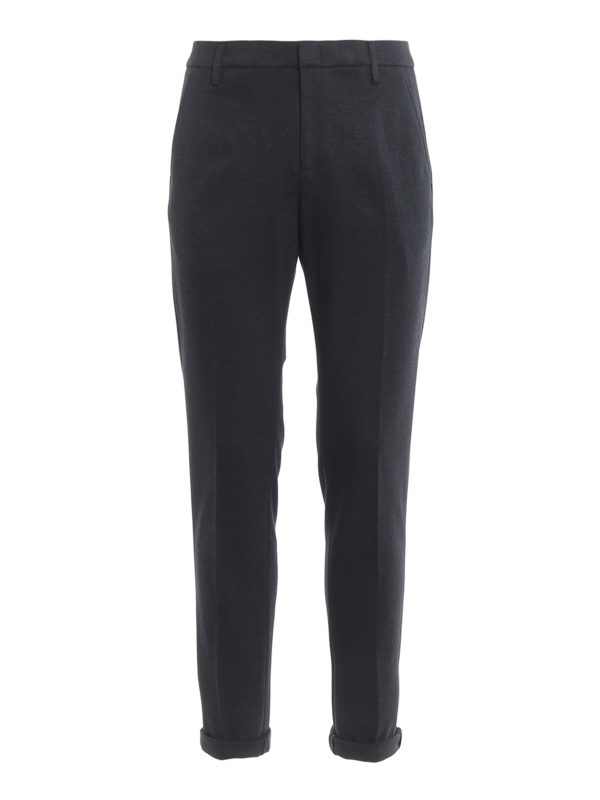 DONDUP: casual trousers - Gaubert jacquard trousers