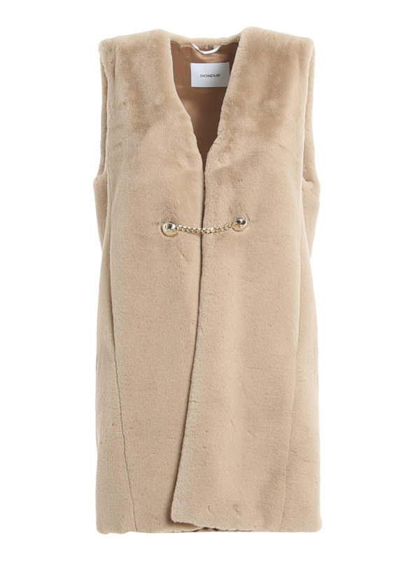 DONDUP: Pelz und Shearling - Pelz - Hellbeige