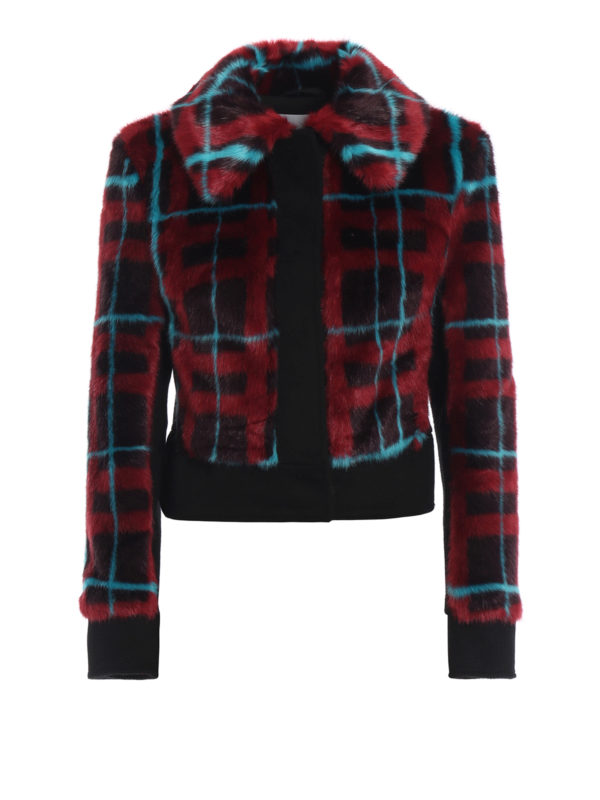 DONDUP: Fur & Shearling Coats - Patterned eco fur jacket