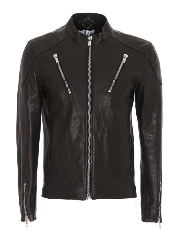 DONDUP: レザージャケット - レザージャケット - 黒