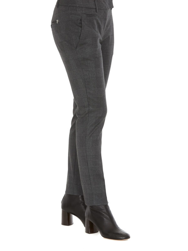 DONDUP: casual trousers online - Prince of Wales patterned trousers