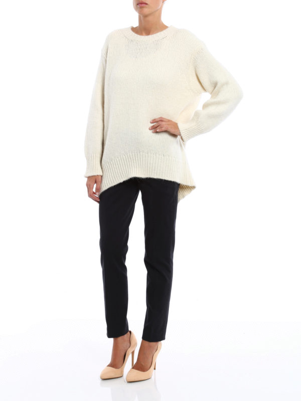 DONDUP: crew necks online - Rear vent egg-shaped comfy pullover